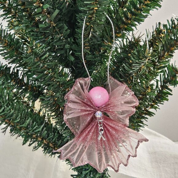 Breast Cancer Awareness Angel Ornament - Picture 3 of 5